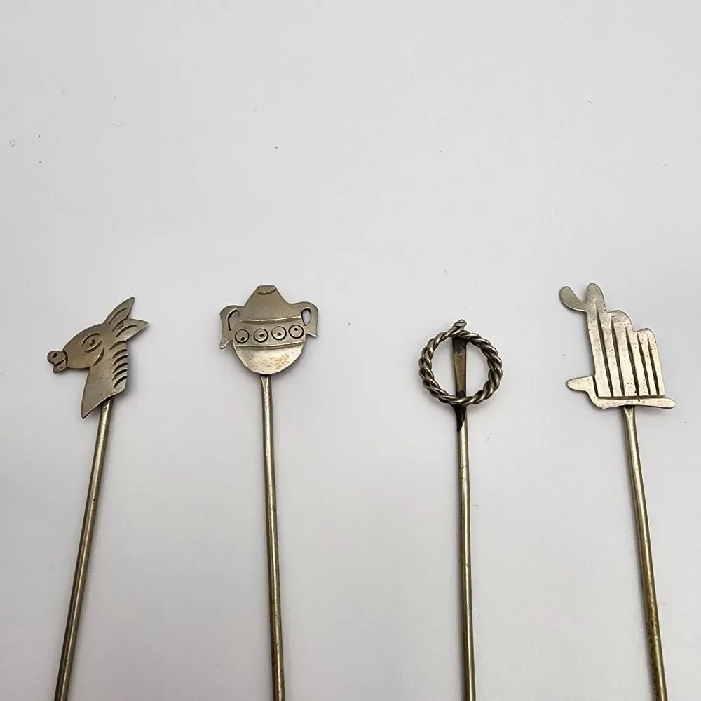 Vintage Taxco Set of 7 Olive/Pickle Forks